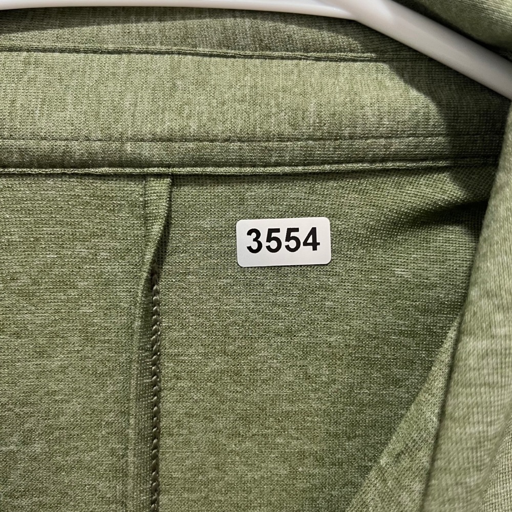 Lululemon Mens Evolution Polo Shirt Heathered Olive Green Short Sleeve Size S - Picture 2 of 7